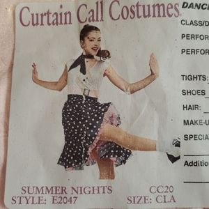 1950's dance costume. New pink and black.